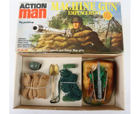 Machine Gun Emplacement Action Man playset by Palitoy original 1970s, complete with original box.