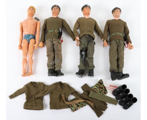 Vintage  Action Man Talking Commander, blond hair, eagle eyes, working voice box, complete with jersey, trousers, boots, scar