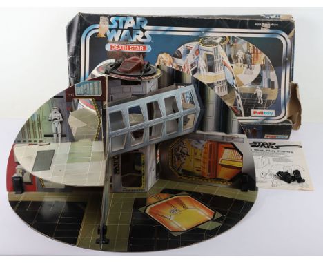 Scarce Palitoy Vintage Star Wars Death Star Play Set, Cat no: 33351, contents: cardboard wall illustrated sections to make th