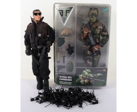 Action Man Action Force Special Ops Commando prototype figure, never issued, plus Hasbro James Bond Goldeneye 007 figure unbo