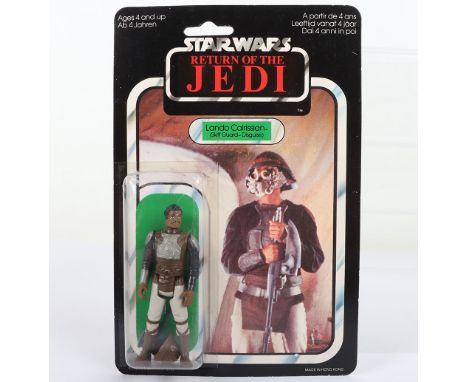 Palitoy Star Wars Return of The Jedi Lando Calrissian (Skiff Guard Disguise) Vintage Original Carded Figure, 3 ¾ inches mint,
