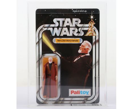 Vintage Star Wars UKG Graded 85 Ben (Obi-Wan) Kenobi on 1978  Palitoy 12 Back B card, 3 ¾ inches action figure, perfect examp
