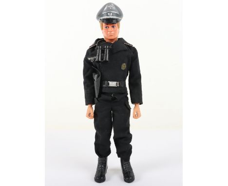 German Panzer Captain Vintage Action Man by Palitoy, on eagle eyes doll in good original condition.