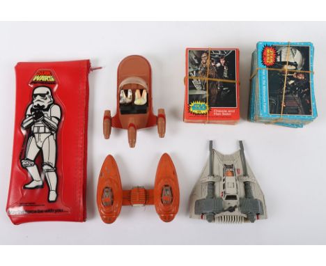 Vintage  Star Wars Diecast Models, Land speeder complete, Twin Pod Cloud Car and Snow Speeder,  May the Force be with you Hel