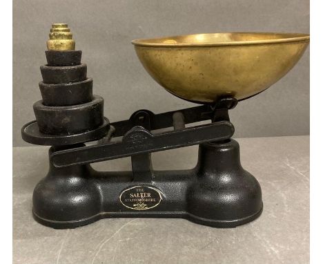 The Salter Staffordshire scales with weights