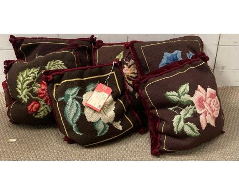 A selection of tapestry cushions 