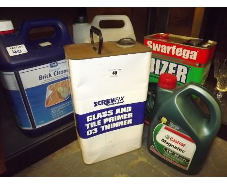 A mixed lot to include brick cleaner, glass and tile primer and similar (qty)