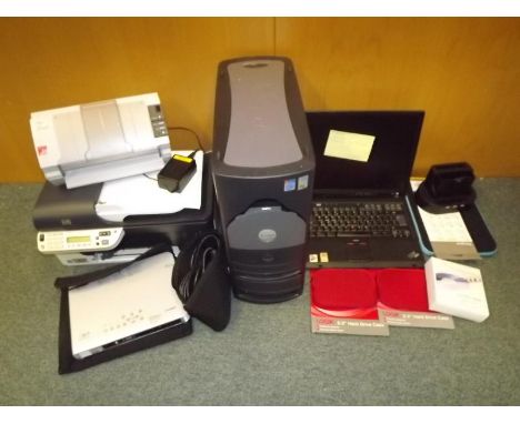 A mixed lot of computer electronics parts to include laptop, desktop PC, Casio XJ-S30, printer and similar, (qty) - Est £30 -