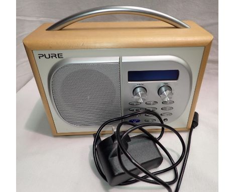 Pure Evoke 1S DAB radio with power supply; working at time of lotting. Not available for in-house P&amp;P, contact Paul O'Hea