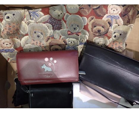 Mixed handbags and a Radley purse. P&amp;P Group 3 (£25+VAT for the first lot and £5+VAT for subsequent lots) 