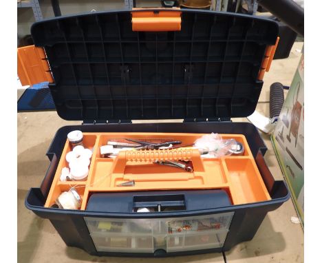 Toolbox containing potters tools. Not available for in-house P&amp;P, contact Paul O'Hea at Mailboxes on 01925 659133 
