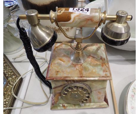 An onyx vintage style telphone. Not available for in-house P&amp;P, contact Paul O'Hea at Mailboxes on 01925 659133 