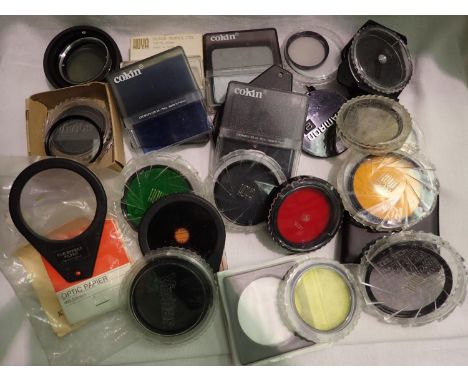 Selection of camera filters of various sizes to include Hoya, Cokin and Vivitar. P&amp;P Group 1 (£14+VAT for the first lot a