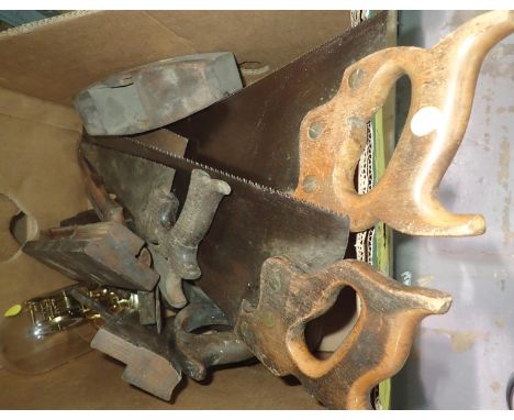 Quantity of vintage carpenters tools, planes, saws etc. Not available for in-house P&amp;P, contact Paul O'Hea at Mailboxes o