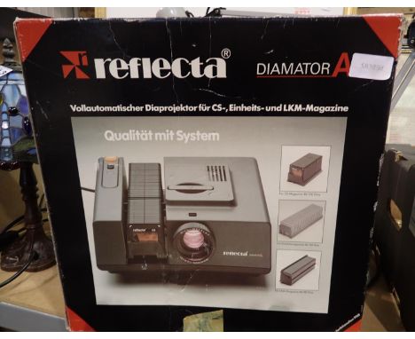 Reflecta Diamator slide projector, boxed. Not available for in-house P&amp;P, contact Paul O'Hea at Mailboxes on 01925 659133