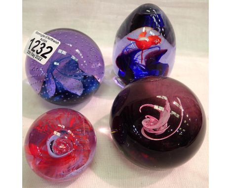 Two Caithness paperweights. P&amp;P Group 2 (£18+VAT for the first lot and £3+VAT for subsequent lots) 