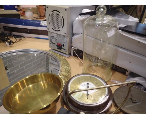 Scales by Salter and a glass dome. Not available for in-house P&amp;P, contact Paul O'Hea at Mailboxes on 01925 659133 