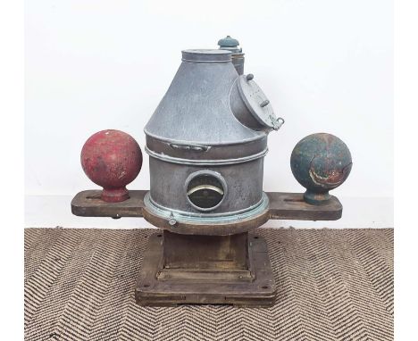 SHIPS COMPASS AND BINNACLE, Japanese, 64cm H approx.