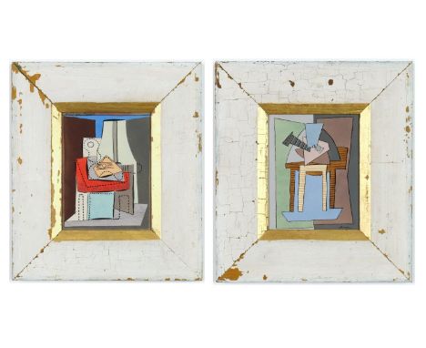PABLO PICASSO, a pair of rare cubist pochoirs (after the 1920 watercolours), signed in the plate, edition: 700, published by 