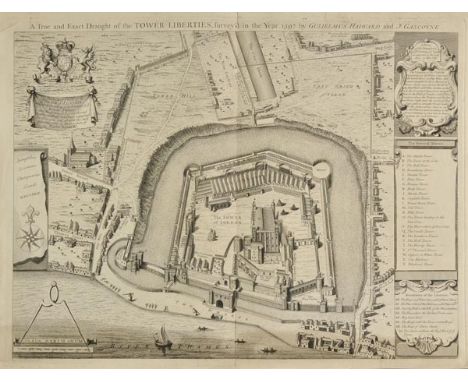 London. A True and Exact Draught of the Tower Liberties survey'd in the Year 1597 by Gulielmus Haiward and J.Gascoyne, publis