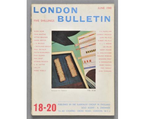 London Bulletin, edited by E.L.T. Mesens, nos. 18-20, June 1940,  2 colour woodcuts by S.W. Hayter and John Banting, colour a