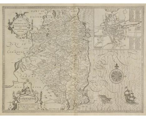 Ireland. Speed (John), The Countie of Leinster with the Citie Dublin Described, published Roger Rea, [1662], uncoloured engra
