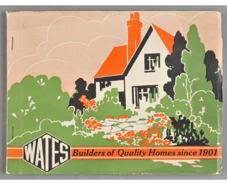 Trade Catalogues. Practical "Moderne" Houses by Wates, Builders of Quality Homes, 98 London, Mitcham, Surrey, circa 1934,  nu