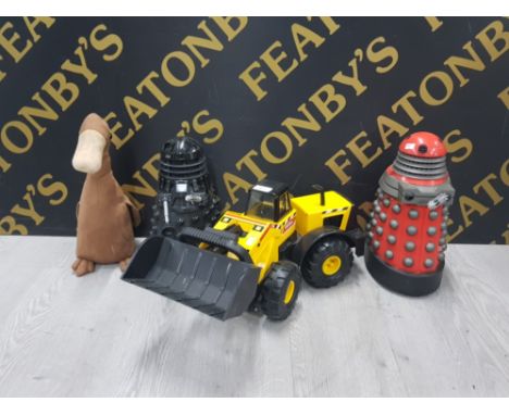 TONKA TRACTOR, 2 DR WHO DALEK TOYS PLUS GOOSE DOORSTOP
