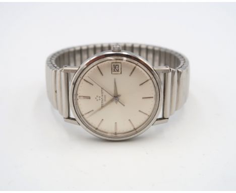 An Eterna Matic 3000 watch on an expandable bracelet.