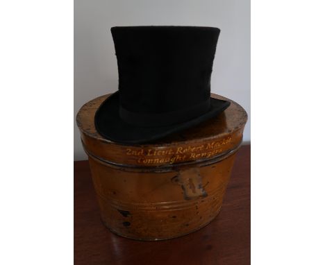 A silk top hat - 6 1/4 inches internal measurement