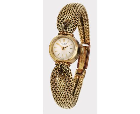Kl. Damenarmbanduhr Piaget,Schweiz 1960/70er Jahre. 14 kt GG. Handauzug. Werk-Nr. Piaget 593332. Kaliber 6P1. Gehäuse-Nr. 135