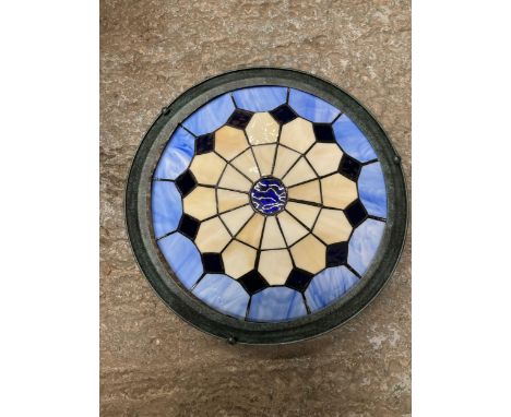 A TIFFANY STYLE CEILING LIGHT SHADE