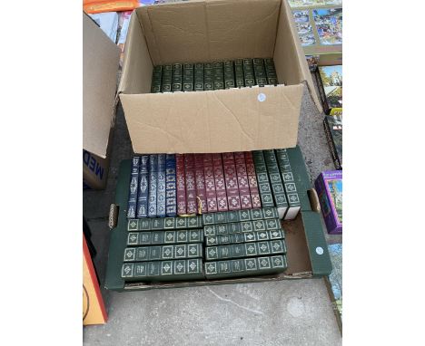 AN ASSORTMENT OF VINTAGE HARDBACK BOOKS TO INCLUDE CHARLES DICKENS ETC