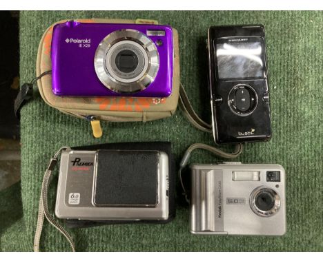 FOUR DIGITAL CAMERAS TO INCLUDE POLAROID IE X29, KODAK EASYSHARE, ETC