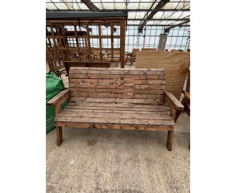 AN AS NEW EX DISPLAY CHARLES TAYLOR THREE SEATER BENCH   *PLEASE NOTE VAT TO BE PAID ON THIS LOT*