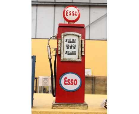 A RED ESSO PETROL PUMP CABINET