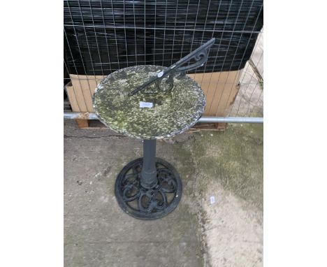 A CAST ALLOY GARDEN SUNDIAL