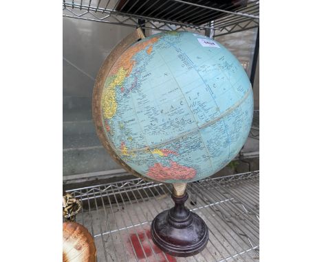A VINTAGE ROTARY WORLD GLOBE