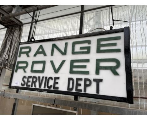 A RANGE ROVER SERVICE DEPT ILLUMINATED LIGHT BOX SIGN 67CM X 30CM
