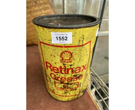 A VINTAGE SHELL RETNAX GREASE TIN