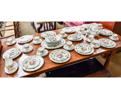 A Royal Worcester Porcelain Part Dinner and Tea Service, Duke of Gloucester Service Pattern, after the 18th century original;