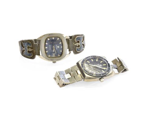 A Tissot Navigator Automatic Wristwatch, 1970's and A Tissot Automatic Seastar Wristwatch (2)Both watches are working and bot