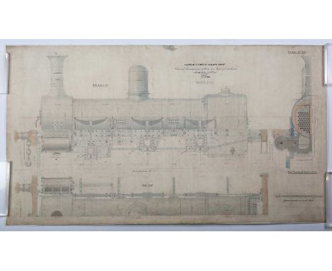 Eastern Counties Railway Company – ‘General Arrangement of Boiler and Frames of no.190 Engine’ (Engineering Locomotive Plan),
