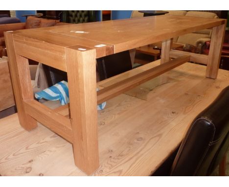 Light oak rectangular coffee table