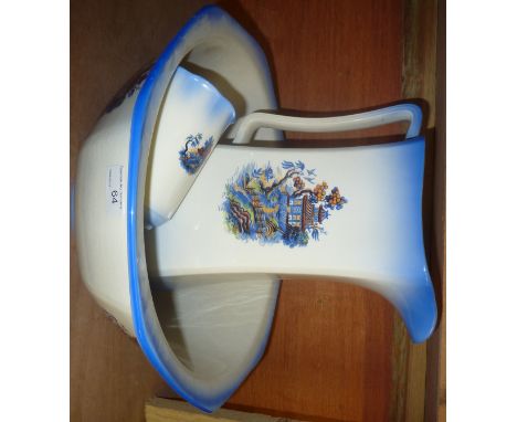 New Hall Hanley Staffs 3 piece toilet set