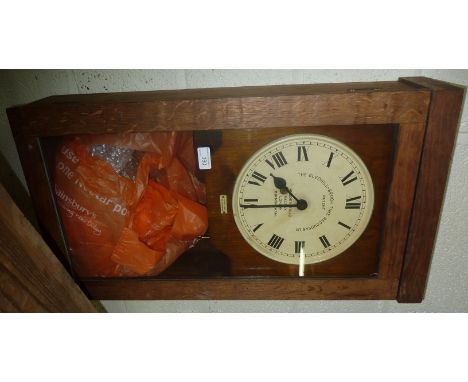 Oak framed Gled Hill-Brook time recorder clock