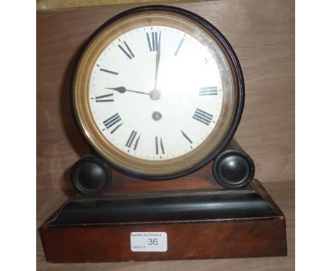 Mantle clock with white enamel dial