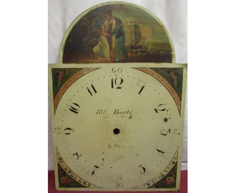 Robert Bartliff (Yorkers Gate) Malton late C18th early C19th 30 hour long case clock movement with painted break arch dial, t