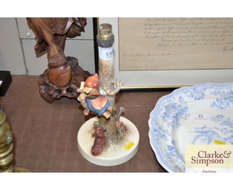 A Goebel figural table lamp