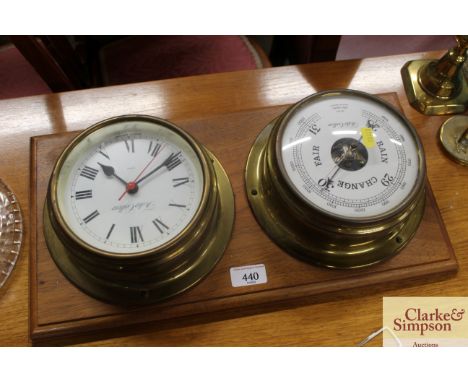 A clock / barometer set